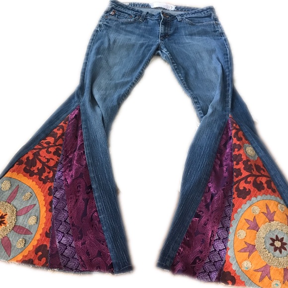 Bell Bottoms Denim - ♥️SOLD♥️BIG STAR festival bell bottoms up-Cycled
